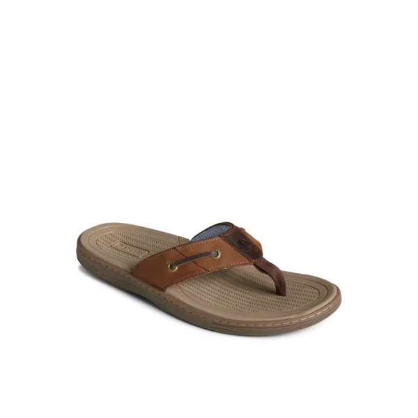 baitfish_leather_flip_flo_2.webp Sperry Sandals^Baitfish Leather Flip Flop BrownLeatherMixedMaterial