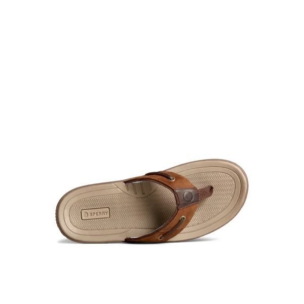 baitfish_leather_flip_flo_4.webp Sperry Sandals^Baitfish Leather Flip Flop BrownLeatherMixedMaterial