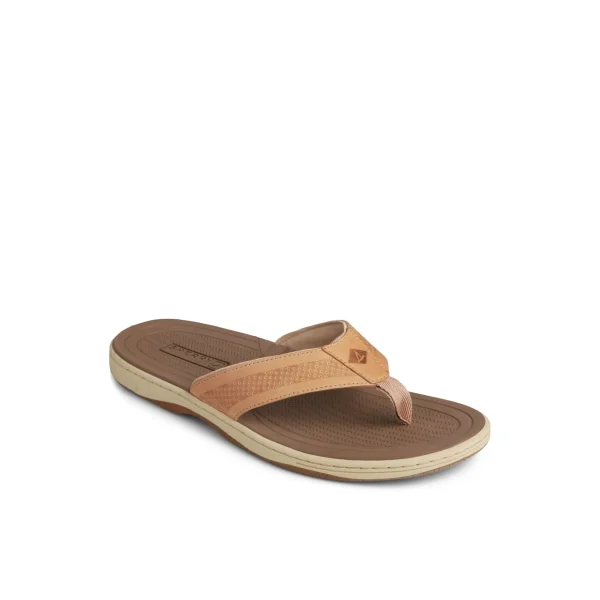 havasu_perf_flip_flop_2.webp Sperry Sandals^Havasu Perf Flip Flop BrownLeatherMixedMaterial