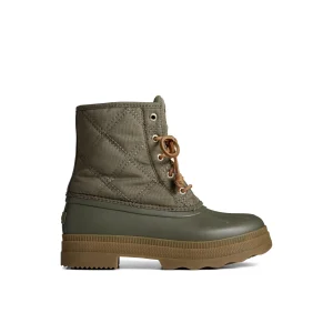 saltwater__textile_duck_b_0-3.webp Sperry Winter Boots | Boots^Saltwater 2.0 Textile Duck Boot MediumGreen
