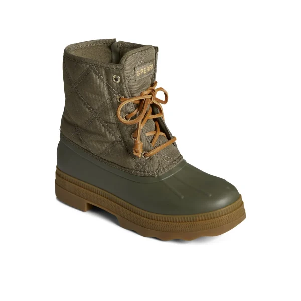saltwater__textile_duck_b_2-3.webp Sperry Winter Boots | Boots^Saltwater 2.0 Textile Duck Boot MediumGreen
