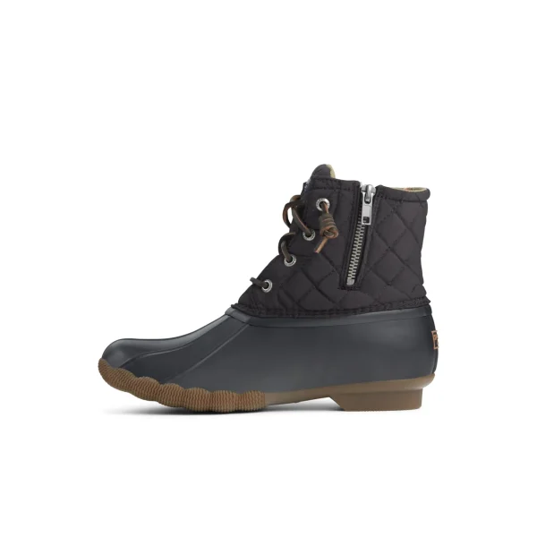 saltwater_quilted_duck_bo_1.webp Sperry Duck & Rain Boots | Boots^Saltwater Quilted Duck Boot Black