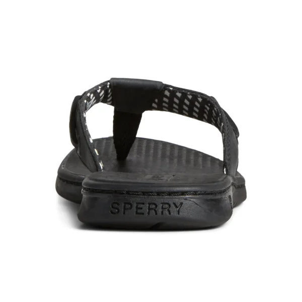 Sperry Sandals^Seafish Leather Flip Flop Black