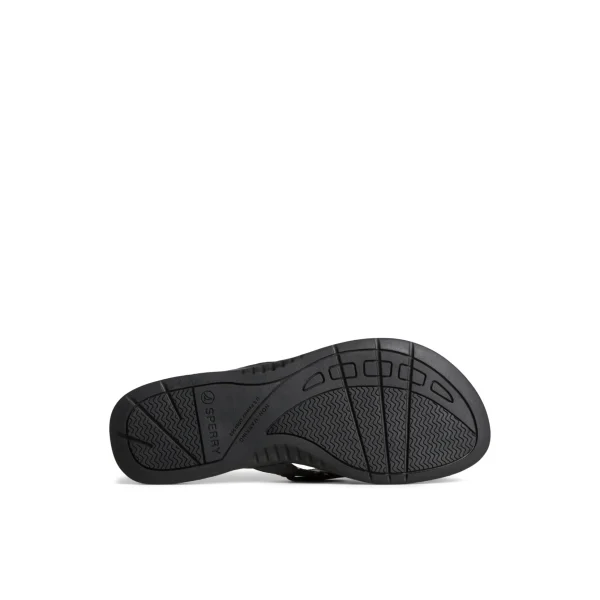 Sperry Sandals^Seafish Leather Flip Flop Black