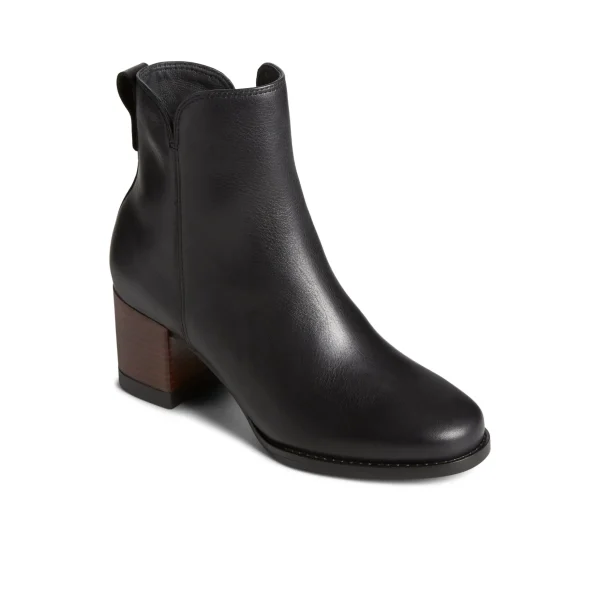 seaport_heel_water_resist_2-1.webp Sperry Ankle Boots | Boots^Seaport Heel Water Resistant Leather Boot Black