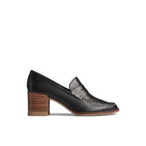 seaport_penny_heel_leathe_0.webp Sperry Shoes^Seaport Penny Heel Leather Loafer Black