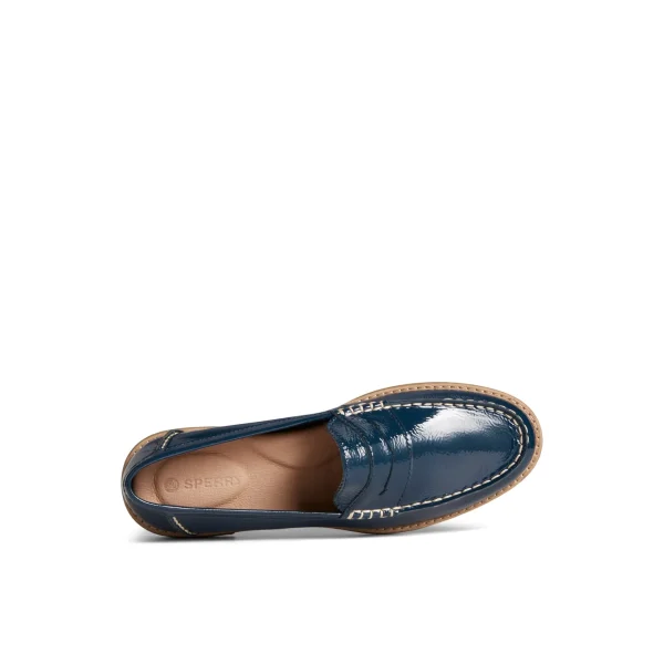 seaport_penny_leather_loa_4-3.webp Sperry Shoes | Oxfords & Loafers^Seaport Penny Leather Loafer Navy