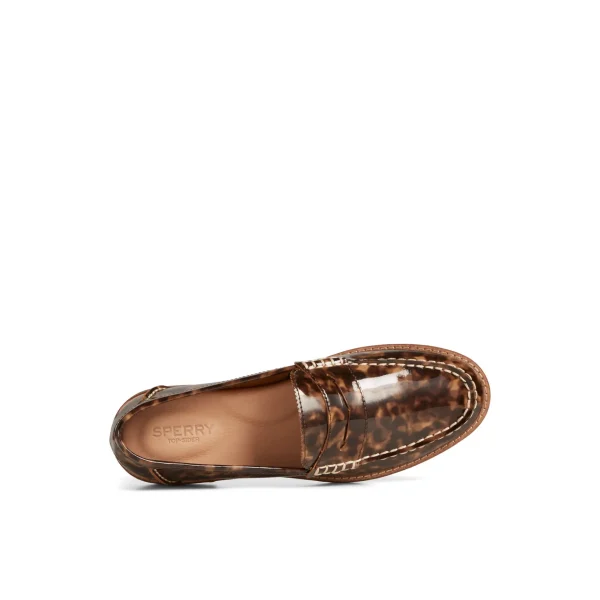 seaport_penny_tortoise_le_4.webp Sperry Shoes | Oxfords & Loafers^Seaport Penny Tortoise Leather Loafer Brown