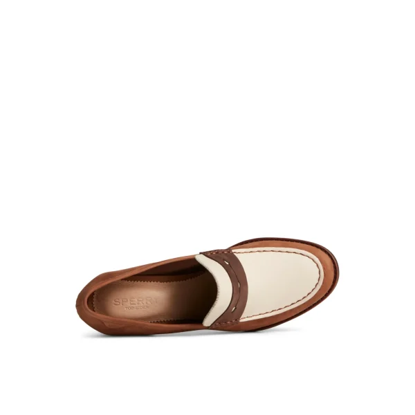 Sperry Shoes | Oxfords & Loafers^Seaport Two-Tone Penny Heel Brown