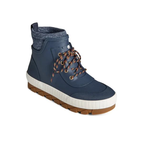torrent_rubber_lace_up_bo_2.webp Sperry Duck & Rain Boots | Boots^Torrent Rubber Lace Up Boot Navy